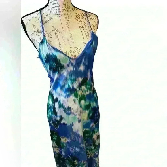 NICOLE MILLER NEW YORK Vibrant Maxi Dress 🦚 💙🩵💚💜 - Picture 7 of 8